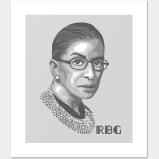 Ruth Bader Ginsburg Portrait and Quote Posters and Art